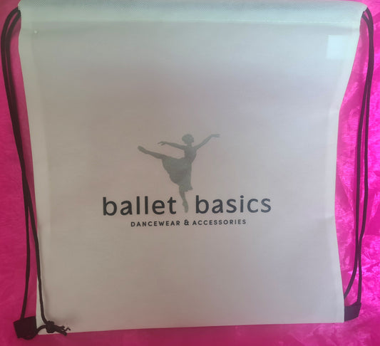 Ballet Basics Drawstring Bag in white