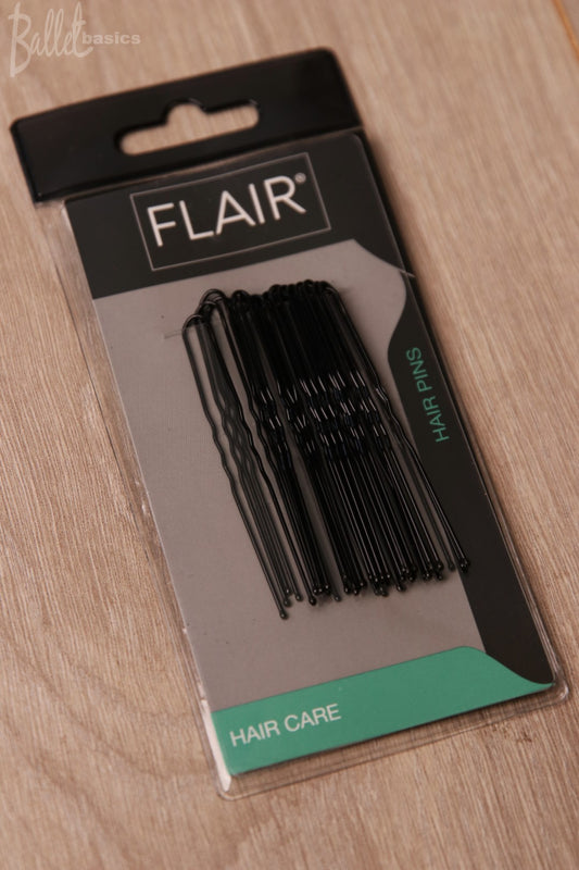 Black hair pins for buns - long pin