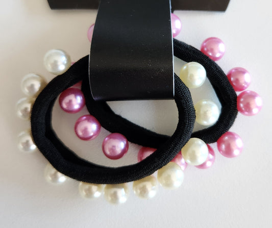 Beaded hair elastics