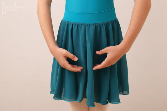 Circular Chiffon Skirt on a matt lycra Band