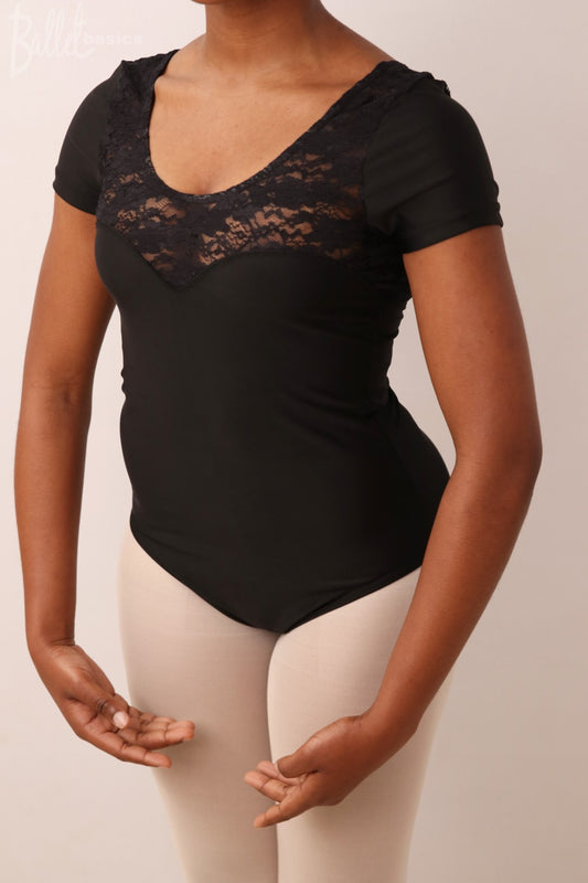 Lace Cap Sleeve Leotard