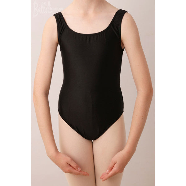 Sleeveless leotard in nylon lycra black