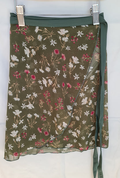 Printed Chiffon Wrap Skirt