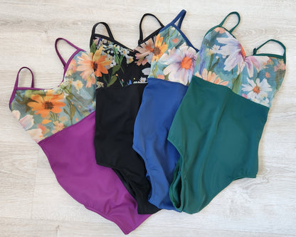 Sophia Floral Mesh Leotard
